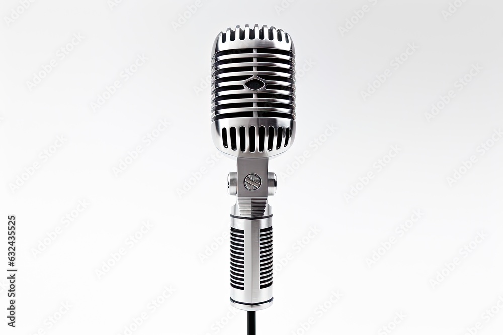 Fototapeta premium Microphone on a white background