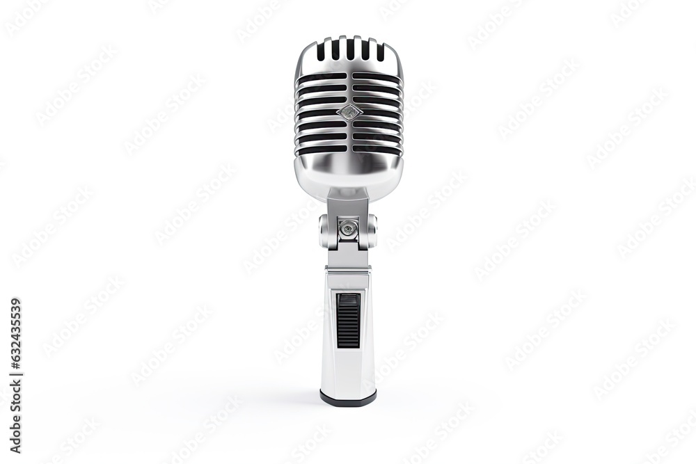 Fototapeta premium Microphone on a white background