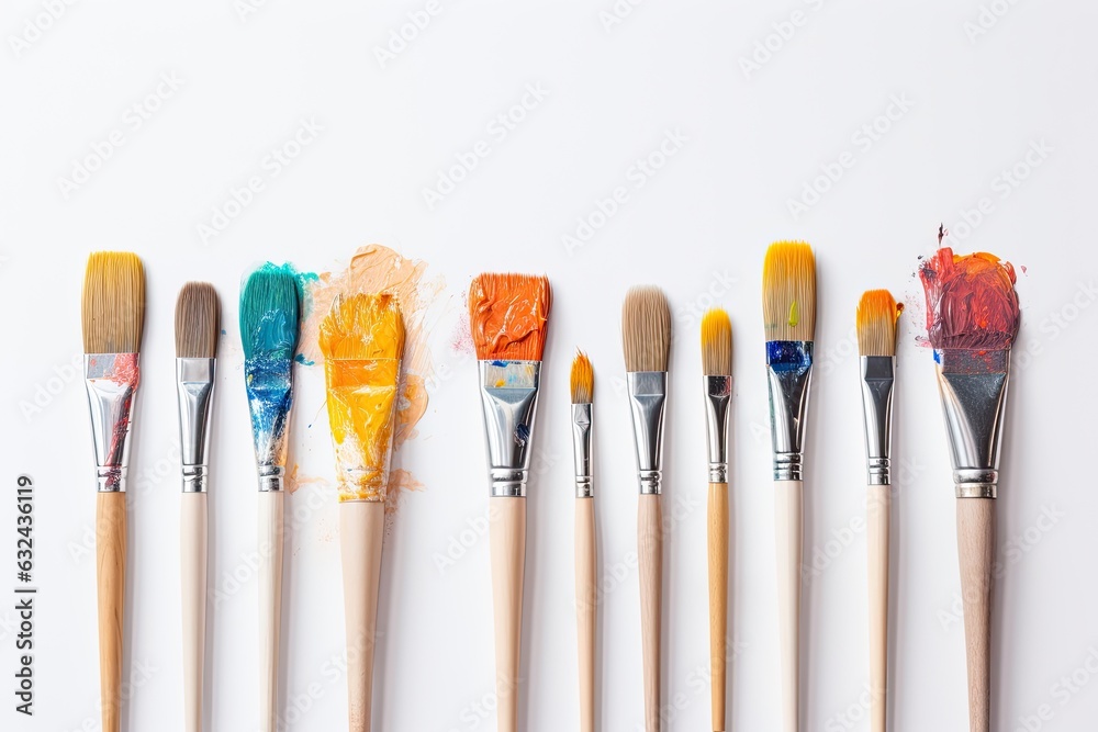Paint brushes isolated on white Paint brushes isolated on white