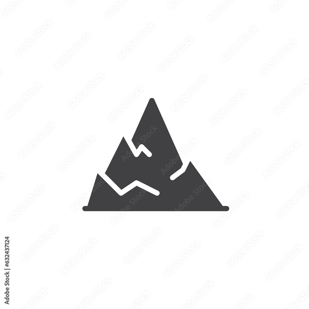Fototapeta premium Mountains vector icon