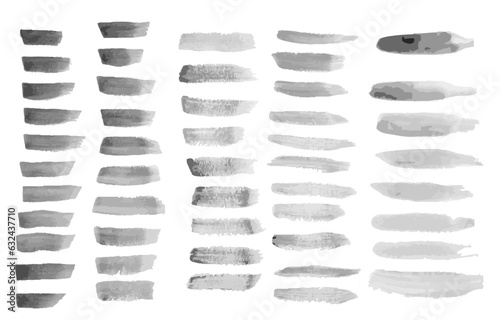 big collection of watercolor vector brush strokes