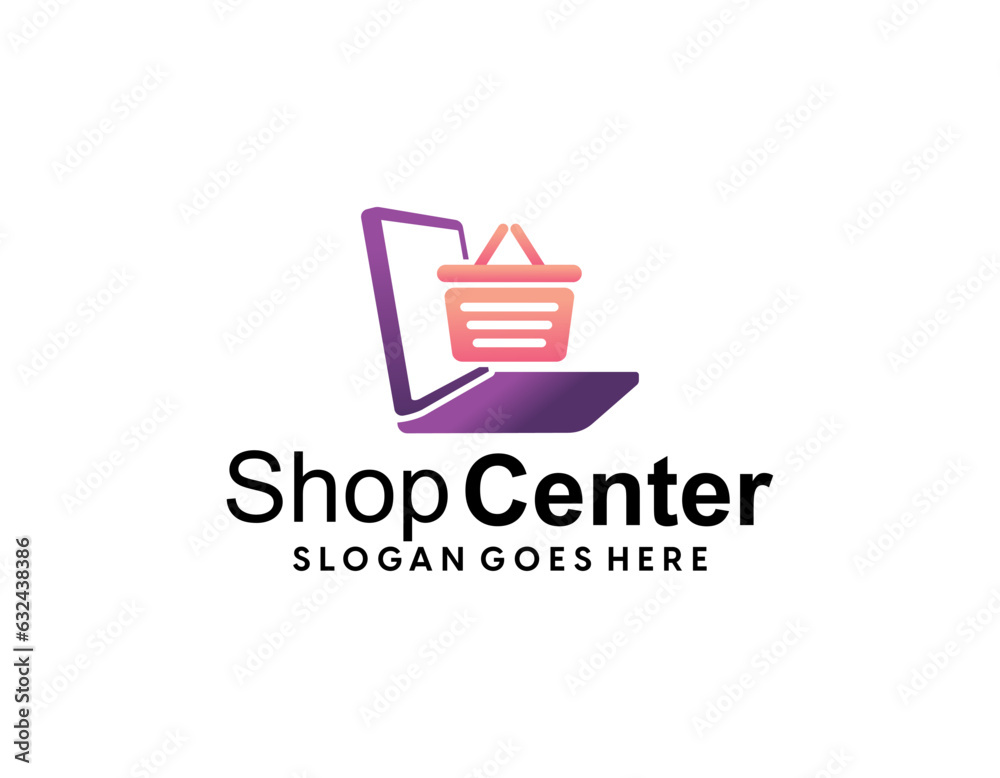 Online Shop Logo designs Template, Vector illustration