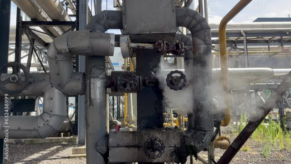 Broken steam valve is leaking steam from between its gasket Broken steam valve is leaking steam from between its gasket