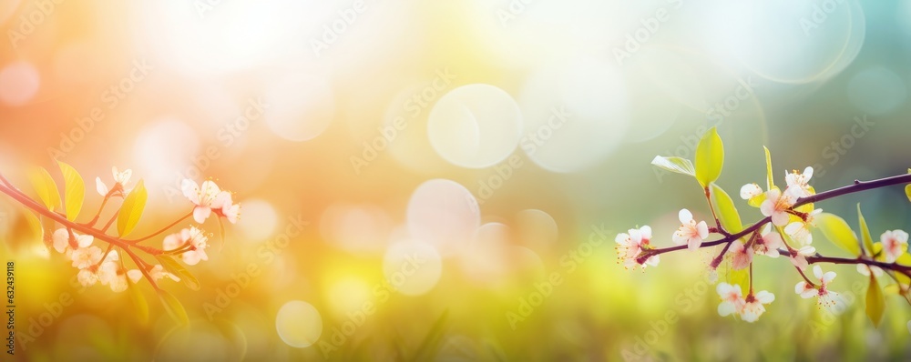 art abstract spring background or summer background with fresh g, Generative AI