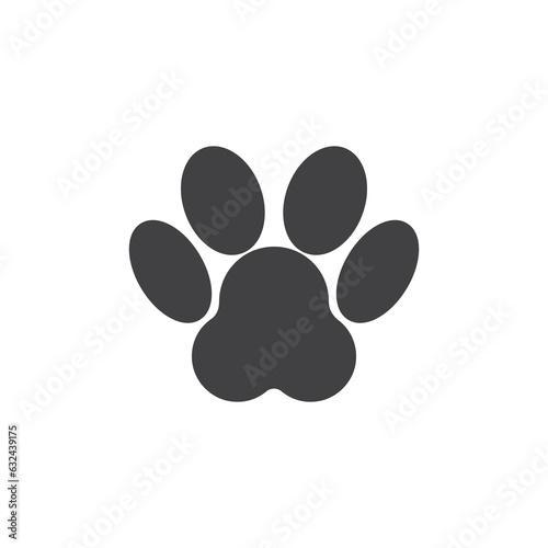 Pet paw print vector icon
