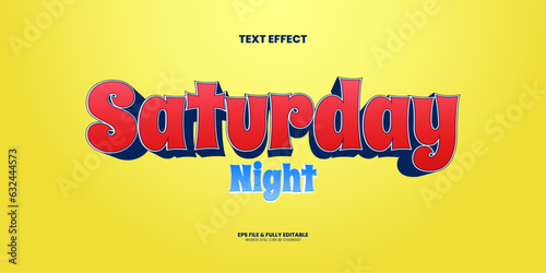 text effect editable 3d red and blue color