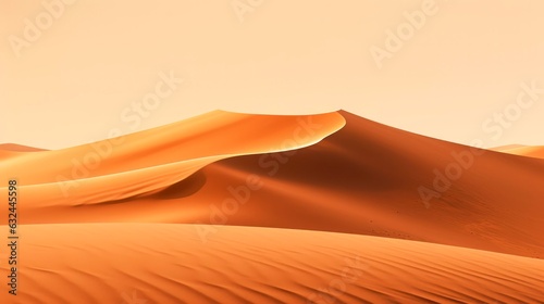 Golden sand dunes. Captivating image for a travel agency s desert adventure campaign.