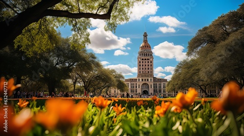 The iconic tower of the University of Texas at Austin photo
