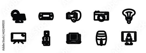 set of 10 linear icons from technology concept. outline icons such as sun energy, , natural resources, customs, fryer, computer screen linux vector