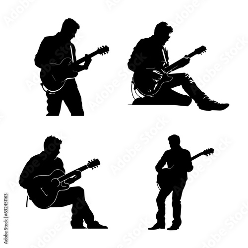 guitarist performance silhoutte