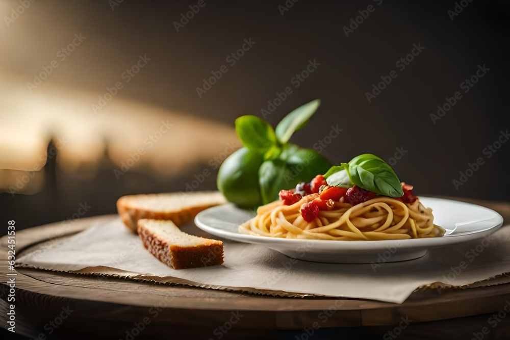 Fototapeta premium pasta with tomato sauce