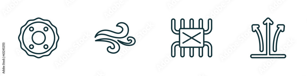 set of 4 linear icons from zodiac concept. outline icons included greatness, air, lifes challenges, tartar vector set of 4 linear icons from zodiac concept. outline icons included greatness, air, lifes challenges, tartar vector
