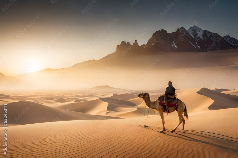 Fototapeta premium camel in the desert