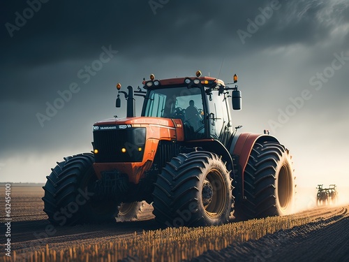 tractor on a field