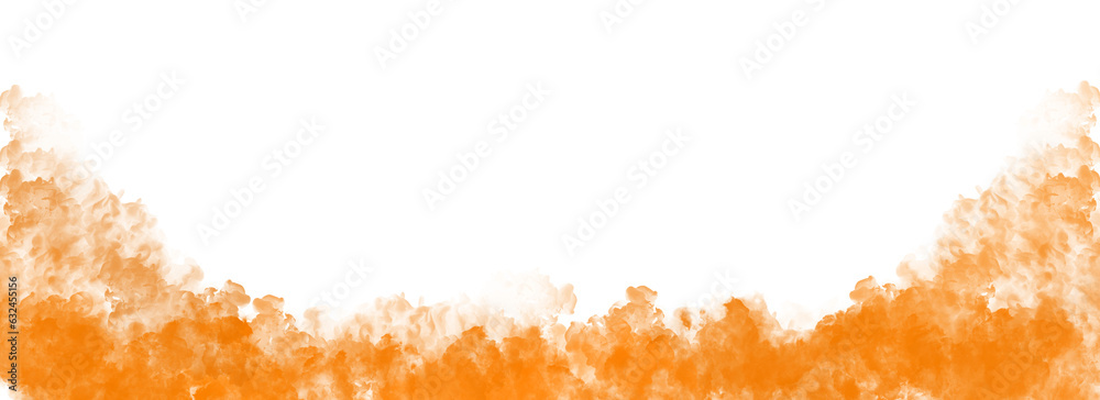 Fototapeta premium Orange color gradient smoke transparent backgrounds