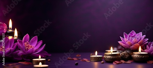 Diwali is an Indian holiday, the festival of fire. Lotus flowers and diyas oil lamps. With Generative AI technology