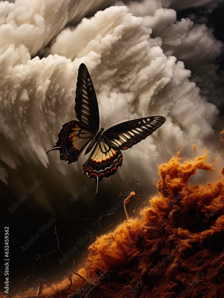 The Butterfly Effect Chaotic Weather Tornado with Butterfly Chaos