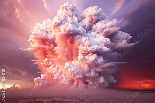 Big explosion in the sky. Dramatic cloudscape. © YULIYA
