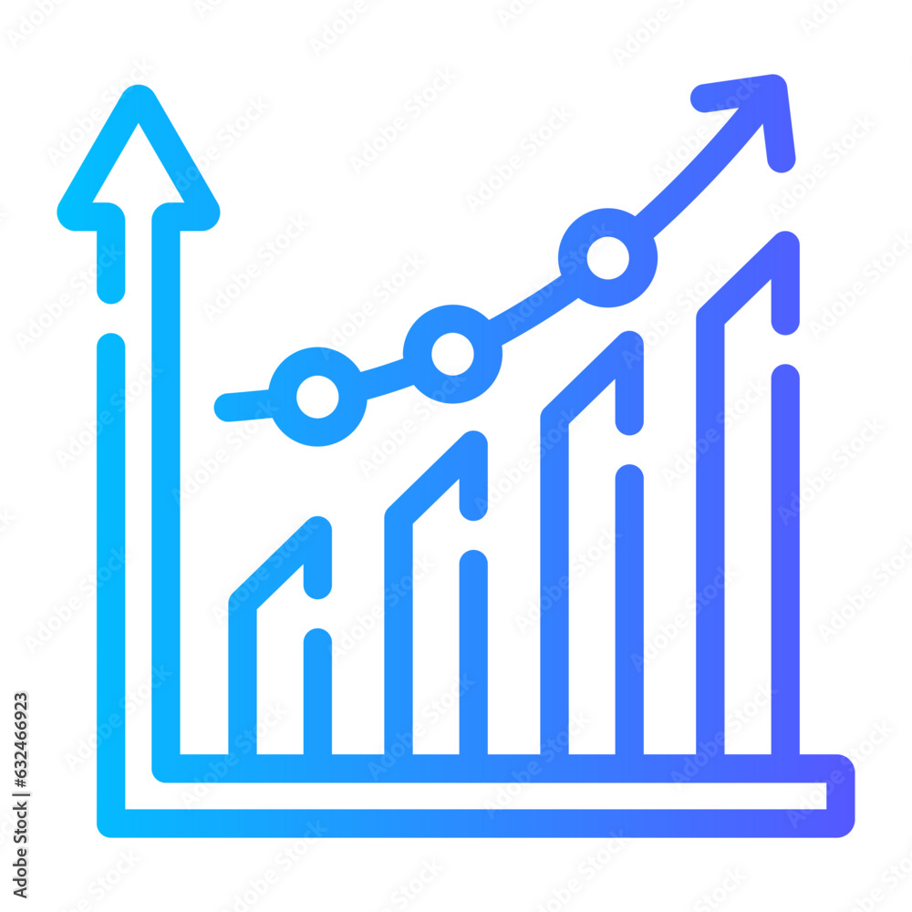 analytic Line Gradient Icon