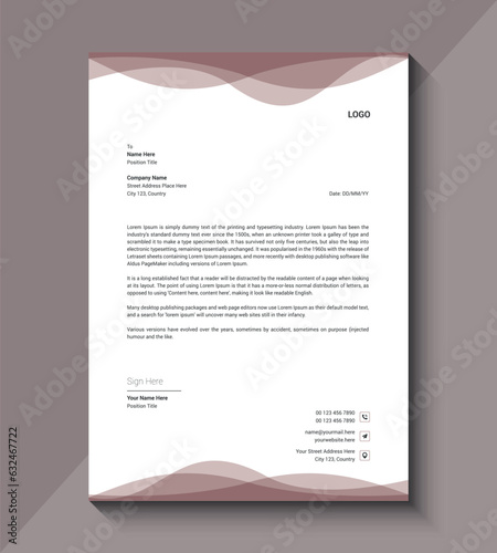 vector professional business letterhead template