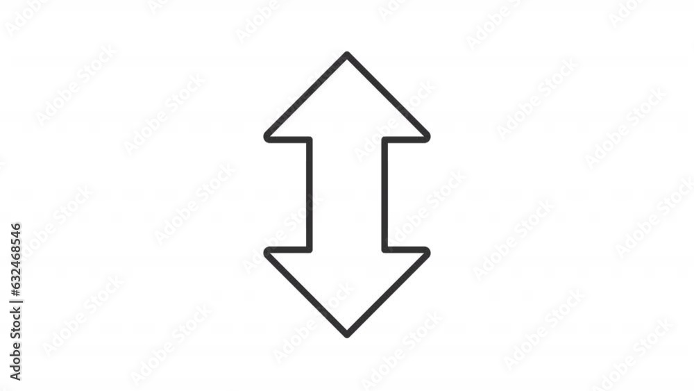 Black icon animation of two way arrow, HD video with transparent background, seamless loop 4K video, road directional sign. Black icon animation of two way arrow, HD video with transparent background, seamless loop 4K video, road directional sign.