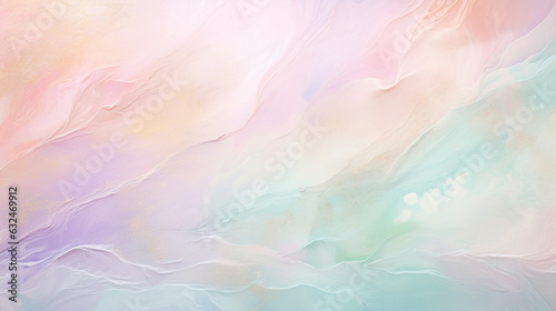 abstract background using a delicate and soft color palette, featuring pastel tones like blush pink, lavender, mint green, and hints of shimmering gold or silver