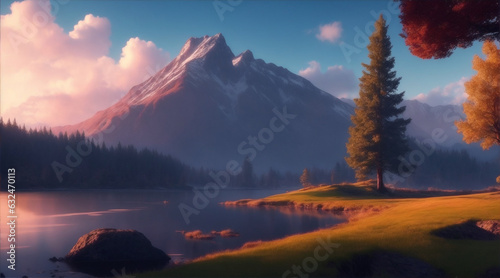 Animated scenery wallpaper by Generative AI