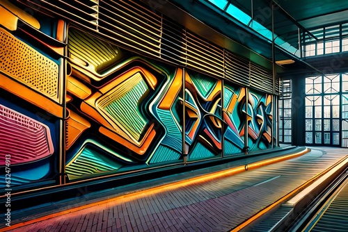 subway station generating by AI technology