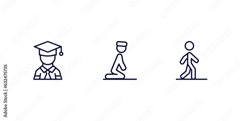 set of people and relation thin line icons. people and relation outline icons included graduated student, julus, bast vector. set of people and relation thin line icons. people and relation outline icons included graduated student, julus, bast vector.