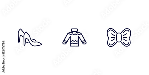set of fashion and things thin line icons. fashion and things outline icons included heel, skein, 1642647500394100-40.eps,,,,, vector.