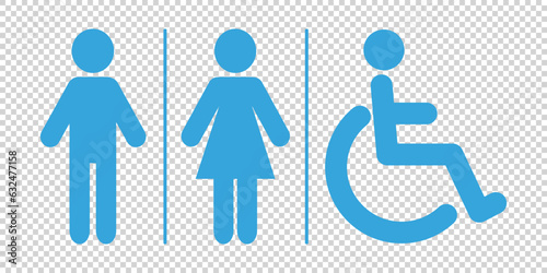 WC sign. Toilet symbol. Washroom vector illustration