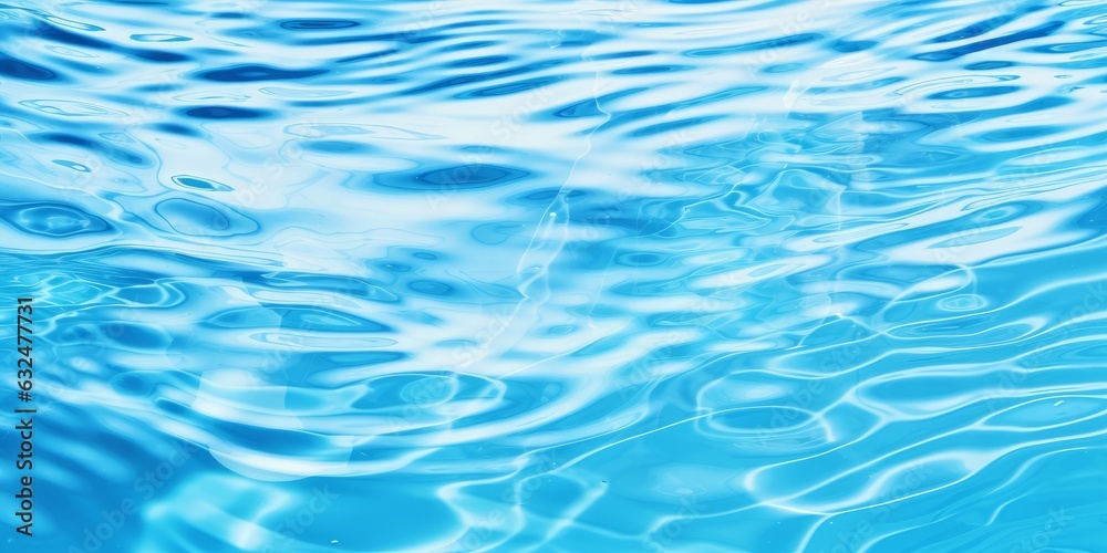 Clear water in the swimming pool. Beautiful illustration picture. Generative AI Clear water in the swimming pool. Beautiful illustration picture. Generative AI