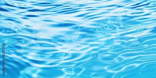 Clear water in the swimming pool. Beautiful illustration picture. Generative AI
