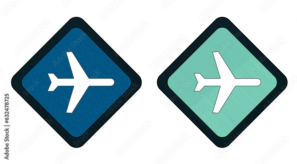 illustration of a set of airplanes icon symbol illustration of a set of airplanes icon symbol