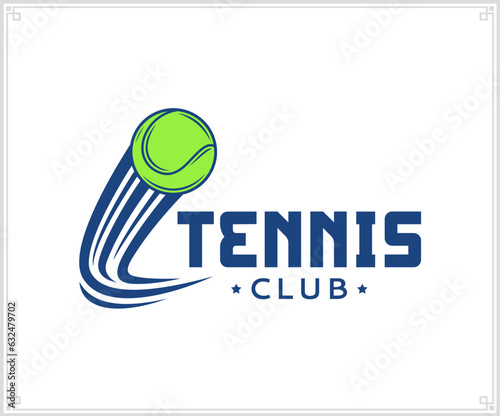 Vector tennis club logo. Tennis emblem for clubhouse, tournament or organization