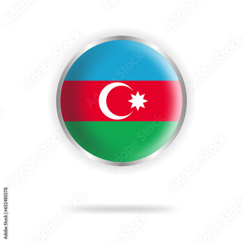 Azerbaijan flag circle design with transparent background silver frame Free Download Azerbaijan flag circle design with transparent background silver frame - GFXLoad