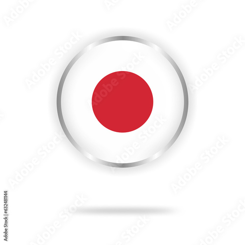 Japan flag circle design with transparent background silver frame Free Download Japan flag circle design with transparent background silver frame - GFXLoad