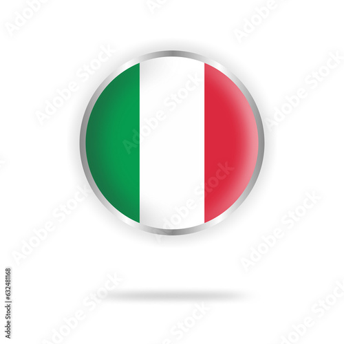 Italy flag circle design with transparent background silver frame Free Download Italy flag circle design with transparent background silver frame - GFXLoad