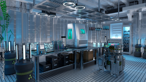 3D Rendering Science Fiction Laboratory