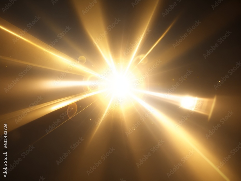 Gold colorful lens flare glowing in background AI Generated Gold colorful lens flare glowing in background AI Generated