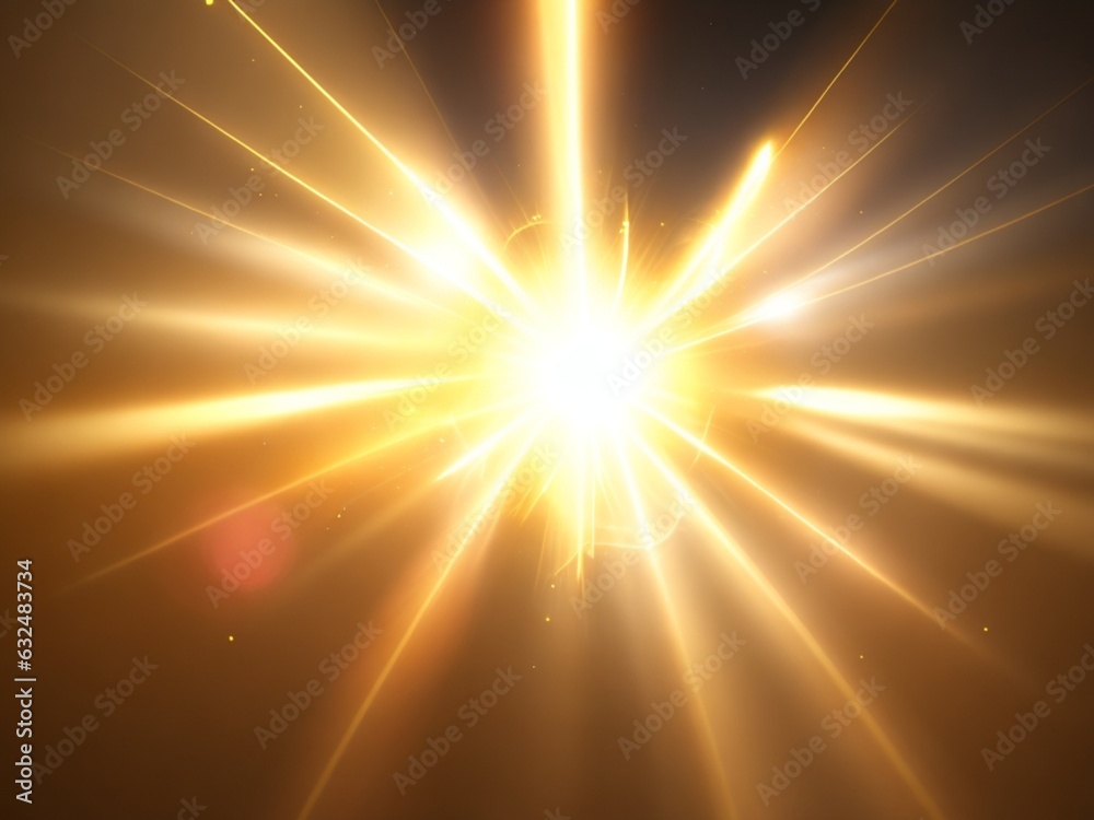 Gold colorful lens flare glowing in background AI Generated Gold colorful lens flare glowing in background AI Generated