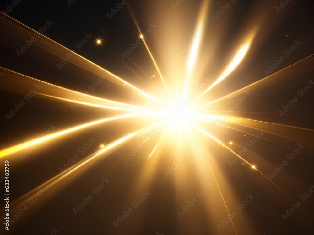 Gold colorful lens flare glowing in background AI Generated Gold colorful lens flare glowing in background AI Generated
