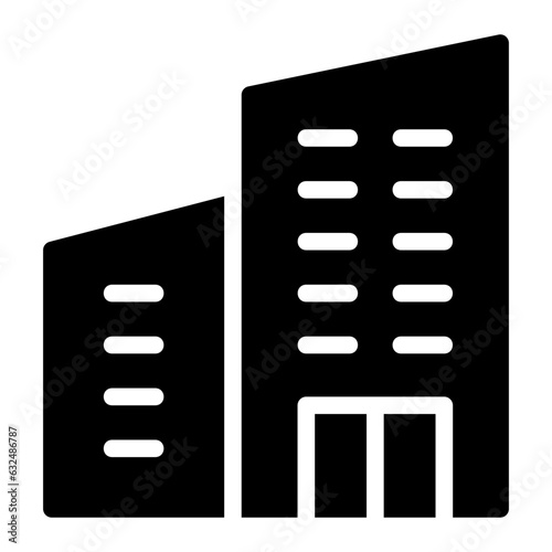 office building glyph icon