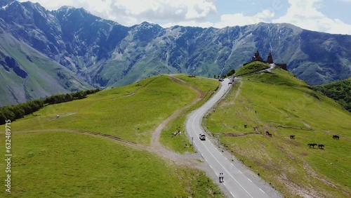 Mountain Kazbegi in country georgia