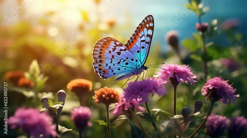 Fototapeta na wymiar a butterfly on a flower