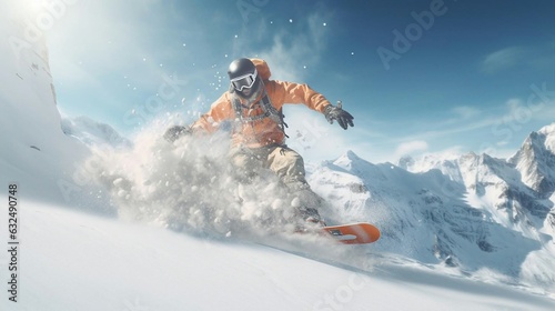 a person skiing down a mountain