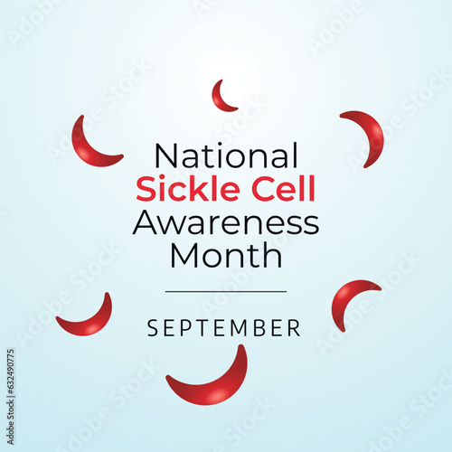 vector graphic of National Sickle Cell Awareness Month good for National Sickle Cell Awareness Month celebration. flat design. flyer design.flat illustration.