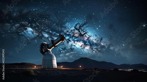 a telescope looking at space