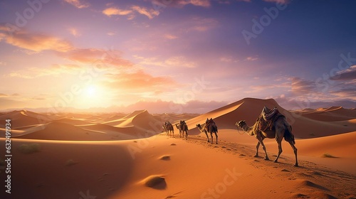 a group of camels walking through the desert