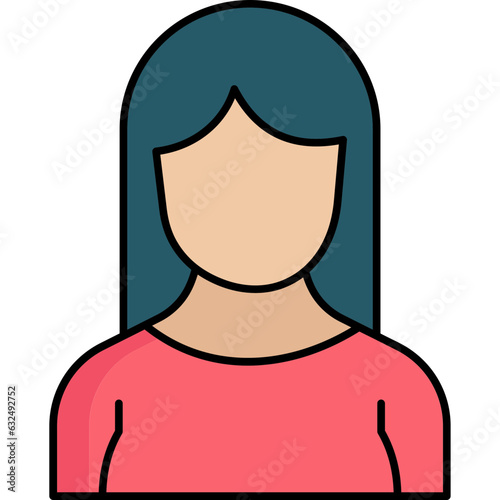 Female Student Avatar which can easily edit and modify
